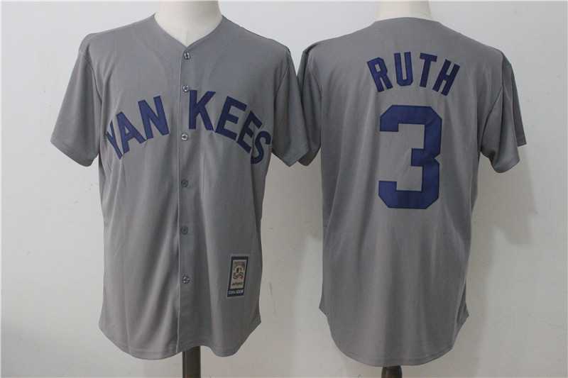 New York Yankees #3 Babe Ruth Gray Cooperstown Collection Mesh Batting Practice Jersey,We sell and wholesale New York Yankees #3 Babe Ruth Gray Cooperstown Collection Mesh Batting Practice Jersey on line form chian!